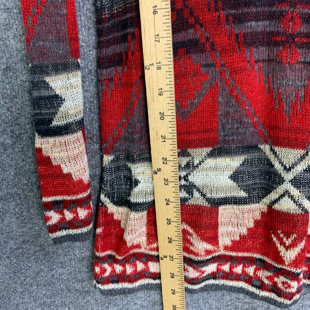 VINTAGE Denim & Supply Ralph Lauren Women's XS Red Geometric Aztec Sweater - Picture 5 of 8